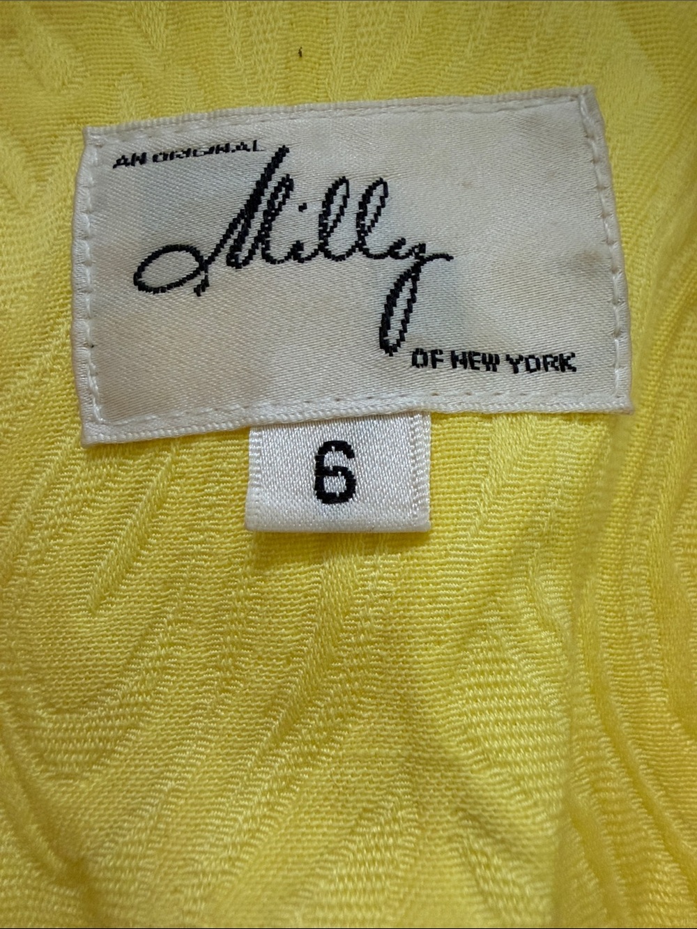 Milly of New York Chartreuse Textured Fabric Dress - Picture 3 of 4